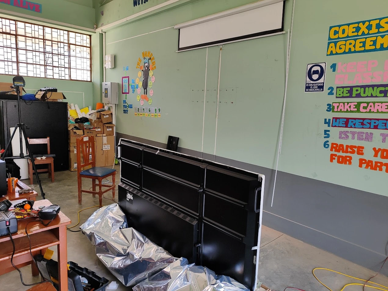 Instalación de pizarra interactiva